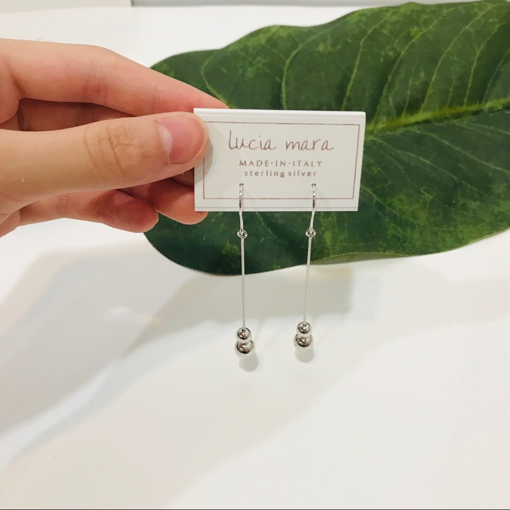 🌿Sterling Silver Made In Italy Drop Earrings